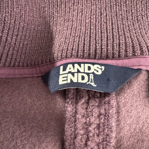 Lands' End Sherpa Pullover Womens 2X Purple 1/2 Zip Polyester Outdoor FS-1448 - Picture 8 of 12